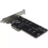 Inter-Tech PCIe-Adapterkarte KT015 PCIe x4 auf M.2 NVMe + SATA auf M.2