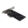 Inter-Tech PCIe-Adapterkarte KT015 PCIe x4 auf M.2 NVMe + SATA auf M.2