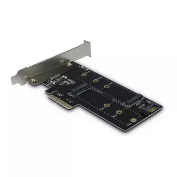 Inter-Tech PCIe-Adapterkarte KT015 PCIe x4 auf M.2 NVMe + SATA auf M.2