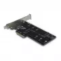 Inter-Tech PCIe-Adapterkarte KT015 PCIe x4 auf M.2 NVMe + SATA auf M.2