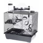 INZ INTER-ZOO Rocky Plus Hamsterkäfig Schwarz 420x290x550 mm
