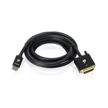 IOGEAR 4K @ 30Hz HDMI-zu-DVI-Kabel - 10 ft (3 m), vergoldet, dreifach abgeschirmt, schwarz