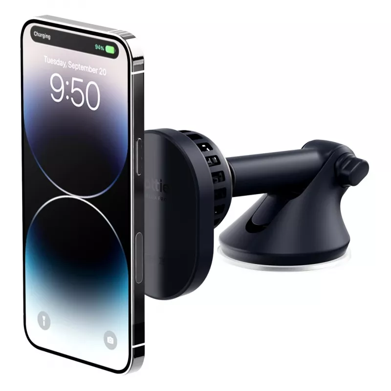 iOttie Velox Pro Active Magnetische Kabellose Ladehalterung fürs Auto für MagSafe iPhone, Schwarz mit Goldakzenten