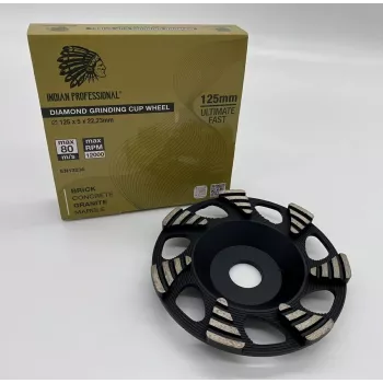 IP7784 125mm Diamant-Schleifscheibe für Beton, Ultimate Fast Professional Doppelreihe, 22,23 mm Bohrung, Trockenschleifen