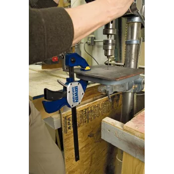 IRWIN QUICK-GRIP XP Schraubzwinge 450 mm Einhand-Spreizer, Schwarz/Blau/Grau