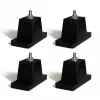 Ivensis IMS08 Anti-Vibrations-Füße (Set aus 4) – 30 mm Durchmesser, 10 mm Höhe, Aluminiumlegierung, Schwarz