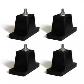 Ivensis IMS08 Anti-Vibrations-Füße (Set aus 4) – 30 mm Durchmesser, 10 mm Höhe, Aluminiumlegierung, Schwarz