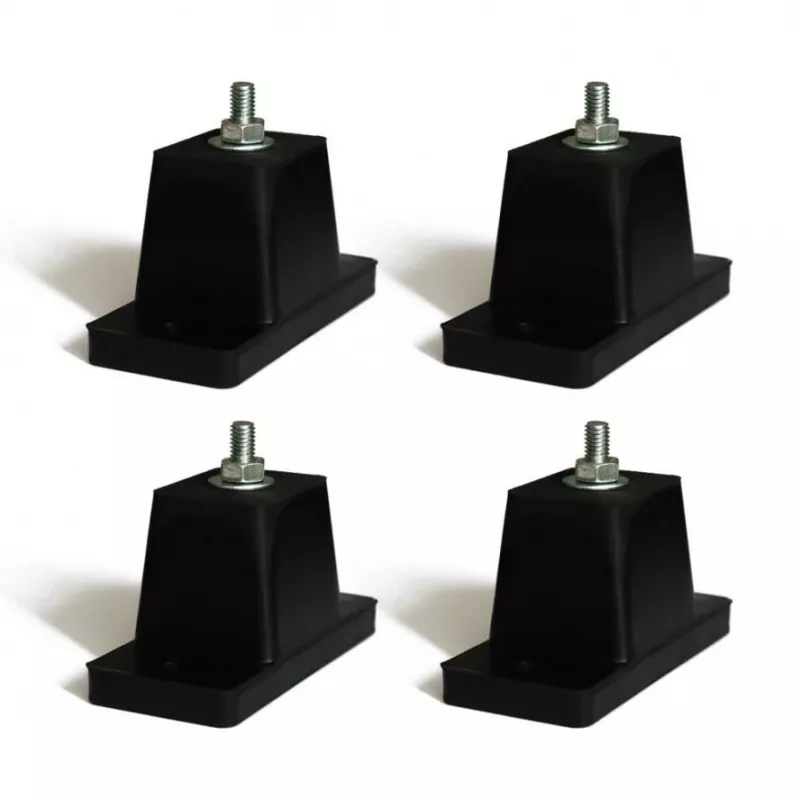 Ivensis IMS08 Anti-Vibrations-Füße (Set aus 4) – 30 mm Durchmesser, 10 mm Höhe, Aluminiumlegierung, Schwarz