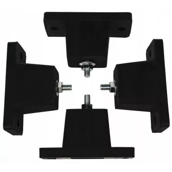 Ivensis IMS08 Anti-Vibrations-Füße (Set aus 4) – 30 mm Durchmesser, 10 mm Höhe, Aluminiumlegierung, Schwarz