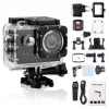 iWear K1 Ultra HD 4K 16MP Wi-Fi Sportkamera mit 2-Zoll-LCD-Fernbedienung und 8-teiligem Befestigungsset
