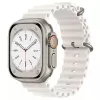 iWear S1 Grooved Soft Silicone 20mm Strap für Apple Watch 49mm / 45mm / 44mm / 42mm Weiß