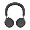 Jabra Evolve2 75 Kabelloses Bluetooth-Headset mit aktiver Geräuschunterdrückung, Microsoft Teams zertifiziert, Schwarz
