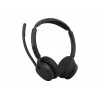Jabra Evolve3 45 Stereo-Headset mit Link 390a USB-A-Adapter