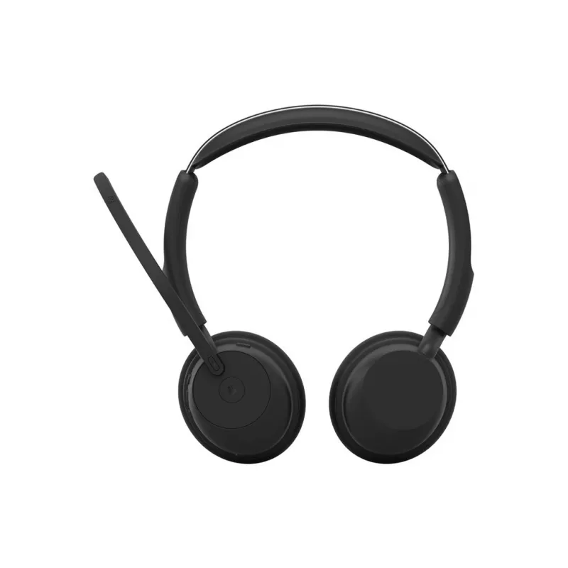 Jabra Evolve3 45 Stereo-Headset mit Link 390c USB-A-Adapter für Microsoft Teams, Schwarz