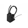Jabra Evolve3 45 Stereo-Headset mit Link 390c USB-A-Adapter für Microsoft Teams, Schwarz