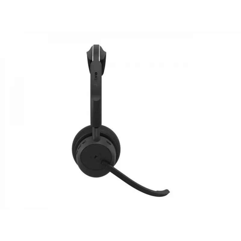 Jabra Evolve3 45 Stereo-Headset mit Link 390c USB-A-Adapter für Microsoft Teams, Schwarz