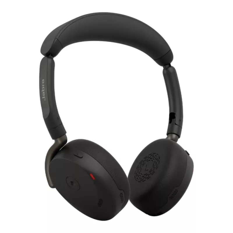 Jabra Evolve3 65 Flex MS Wireless Bluetooth On-Ear Headset mit Link 390c Adapter, Schwarz