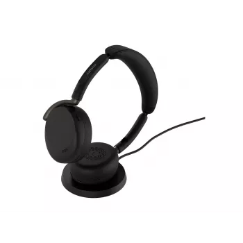 Jabra Evolve3 65 Flex UC Headset, Link 390c, Wireless Charging Pad, Schwarz