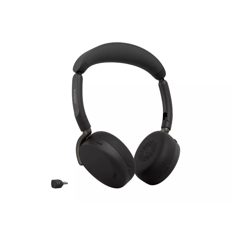 Jabra Evolve3 65 Flex Kabelloses Bluetooth-Headset mit Hybrid-ANC, Jabra Link 390c USB-C-Dongle, UC-zertifiziert, Schwarz