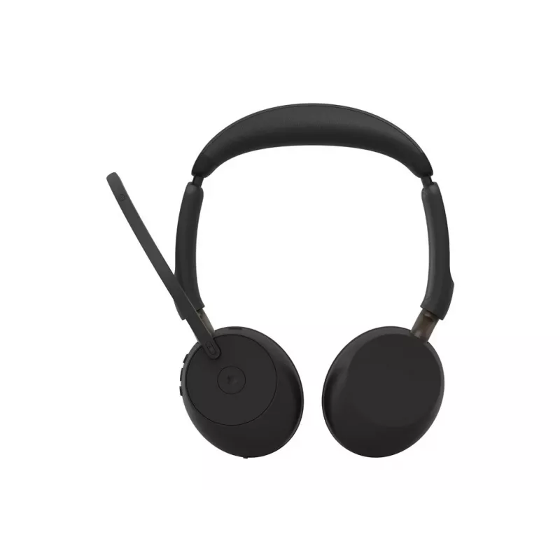 Jabra Evolve3 65 Stereo Link 390a MS Kabelloses On-Ear-Headset mit Bluetooth und USB-A-Adapter, optimiert für Microsoft Teams, Schwarz