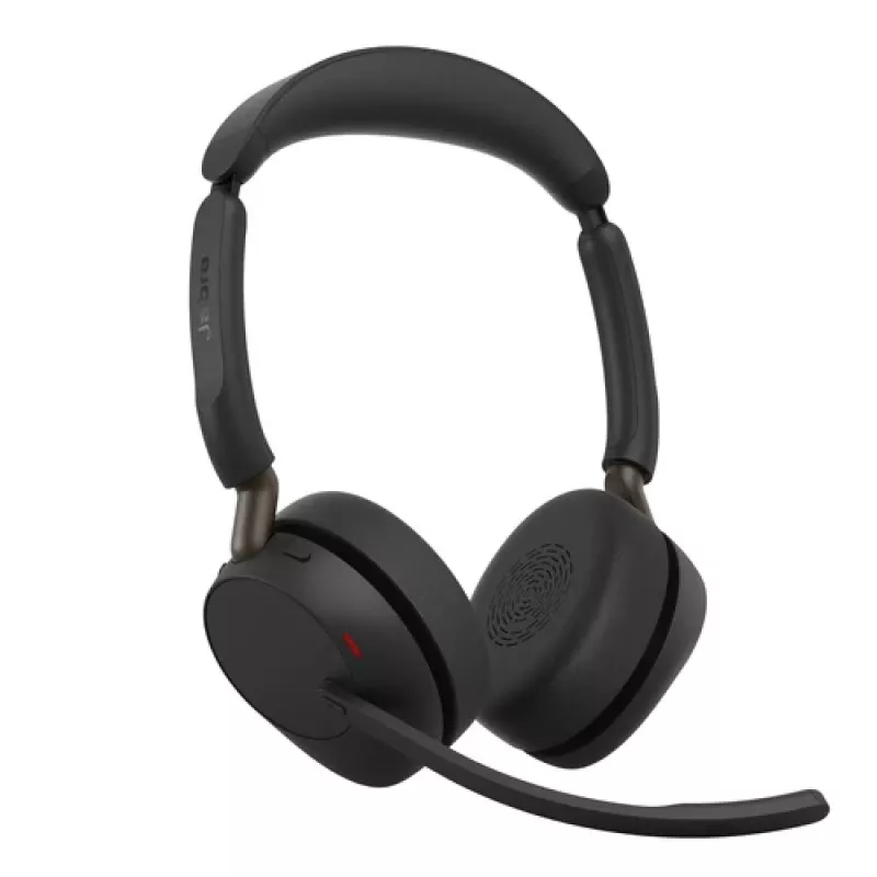 Jabra Evolve3 65 Stereo Link 390a UC Wireless Headset, Schwarz, Microsoft Teams zertifiziert
