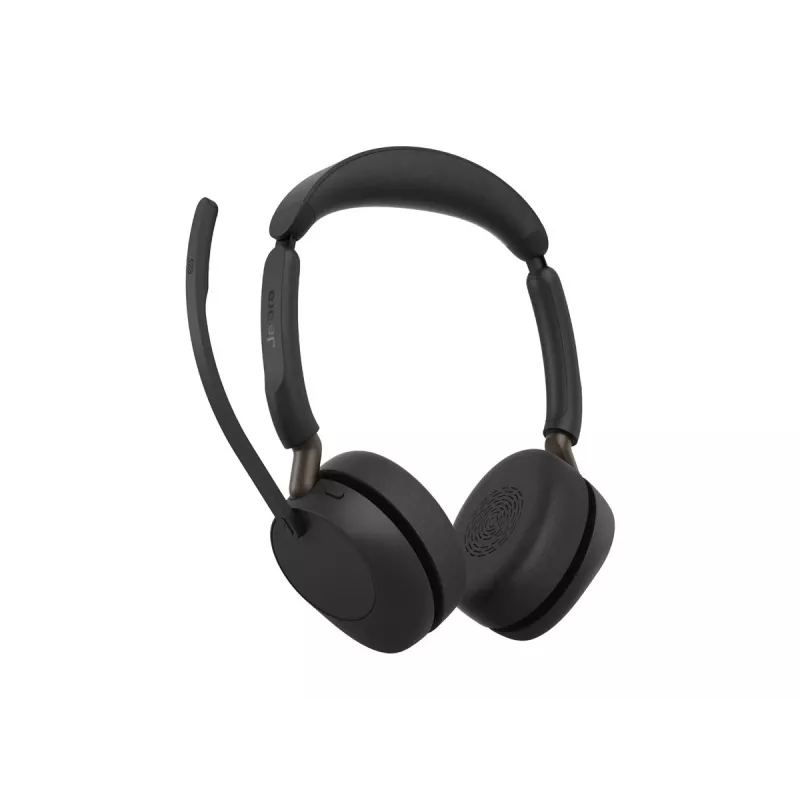 Jabra Evolve3 65 Stereo Link 390c UC Wireless Bluetooth Headset mit USB-A Adapter und Busylight - Schwarz