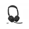 Jabra Evolve3 65 Stereo kabelloses Bluetooth-Headset mit Link 390a USB-A-Adapter und Ladestation – Microsoft Teams-zertifiziert, On-Ear, geräuschunterdrückendes Mikrofon, 37h Akku