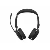Jabra Evolve3 65 Stereo Wireless-Headset mit Link 380c USB-C-Adapter und Ladestation, Schwarz