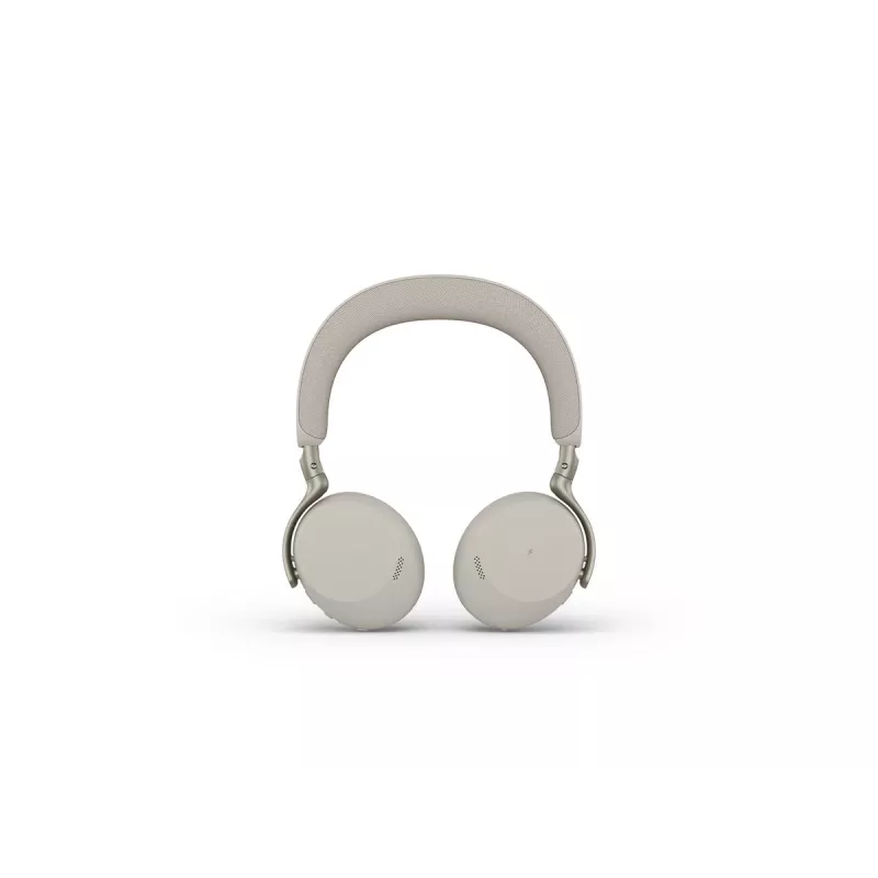 Jabra Evolve3 75 UC Kabelloses On-Ear Bluetooth-Headset mit Geräuschunterdrückung und Link 390c Adapter (Warm Grey)