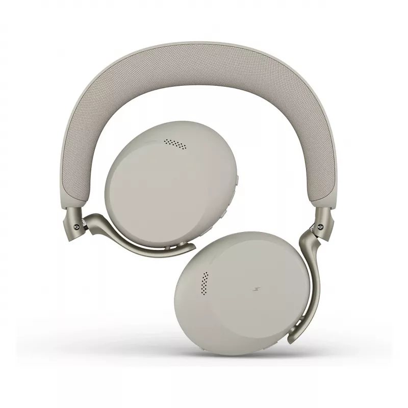 Jabra Evolve3 75 UC Kabelloses On-Ear Bluetooth-Headset mit Geräuschunterdrückung und Link 390c Adapter (Warm Grey)