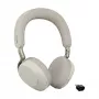 Jabra Evolve3 75 UC Kabelloses On-Ear Bluetooth-Headset mit Geräuschunterdrückung und Link 390c Adapter (Warm Grey)