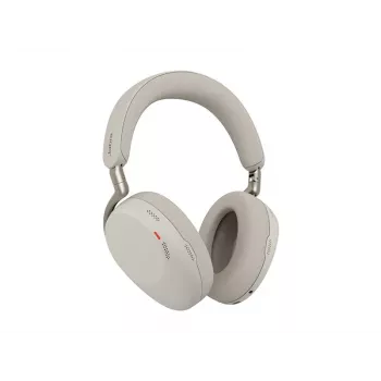 Jabra Evolve3 85 UC Kabelloses Over-Ear-Headset mit aktiver Geräuschunterdrückung und Link 390C Adapter, Warm Grey
