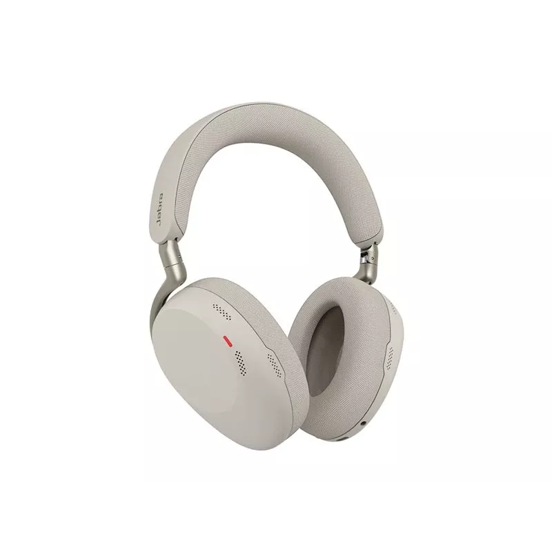 Jabra Evolve3 85 UC Kabelloses Over-Ear-Headset mit aktiver Geräuschunterdrückung und Link 390C Adapter, Warm Grey