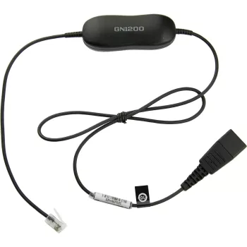 Jabra Smart Cord QD auf RJ9 Headset-Kabel für Cisco IP Phone 78XX Serie, Schwarz, Spiralkabel, 0,4 m bis 2 m