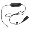 Jabra Smart Cord QD auf RJ9 Headset-Kabel für Cisco IP Phone 78XX Serie, Schwarz, Spiralkabel, 0,4 m bis 2 m