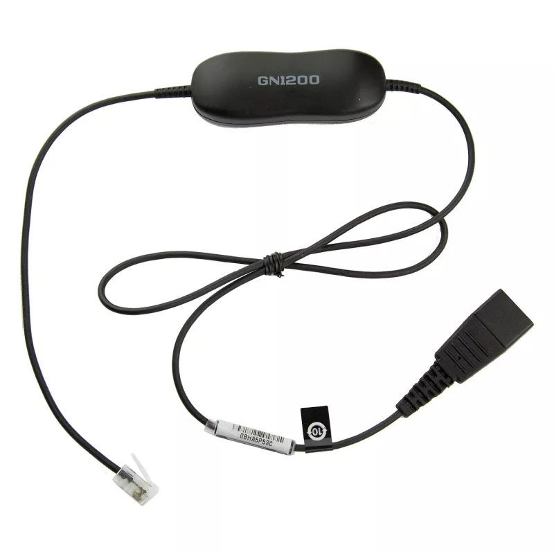 Jabra Smart Cord QD auf RJ9 Headset-Kabel für Cisco IP Phone 78XX Serie, Schwarz, Spiralkabel, 0,4 m bis 2 m