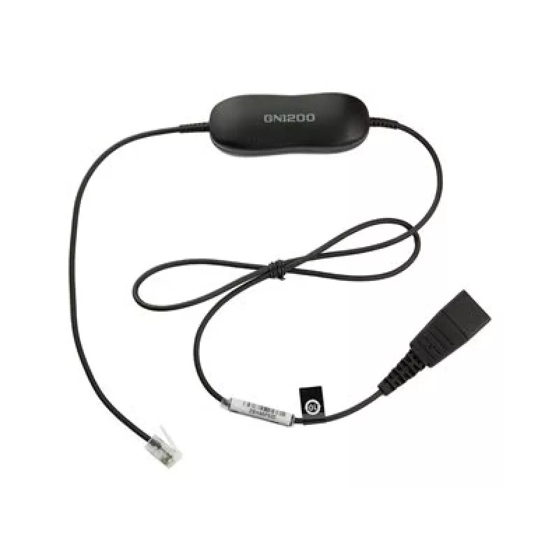 Jabra Smart Cord QD auf RJ9 Headset-Kabel für Cisco IP Phone 78XX Serie, Schwarz, Spiralkabel, 0,4 m bis 2 m