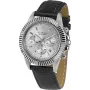 JACQUES LEMANS LP-111B Unisex Analog-Quarzuhr Edelstahlgehäuse Silbernes Zifferblatt Schwarzes Lederarmband
