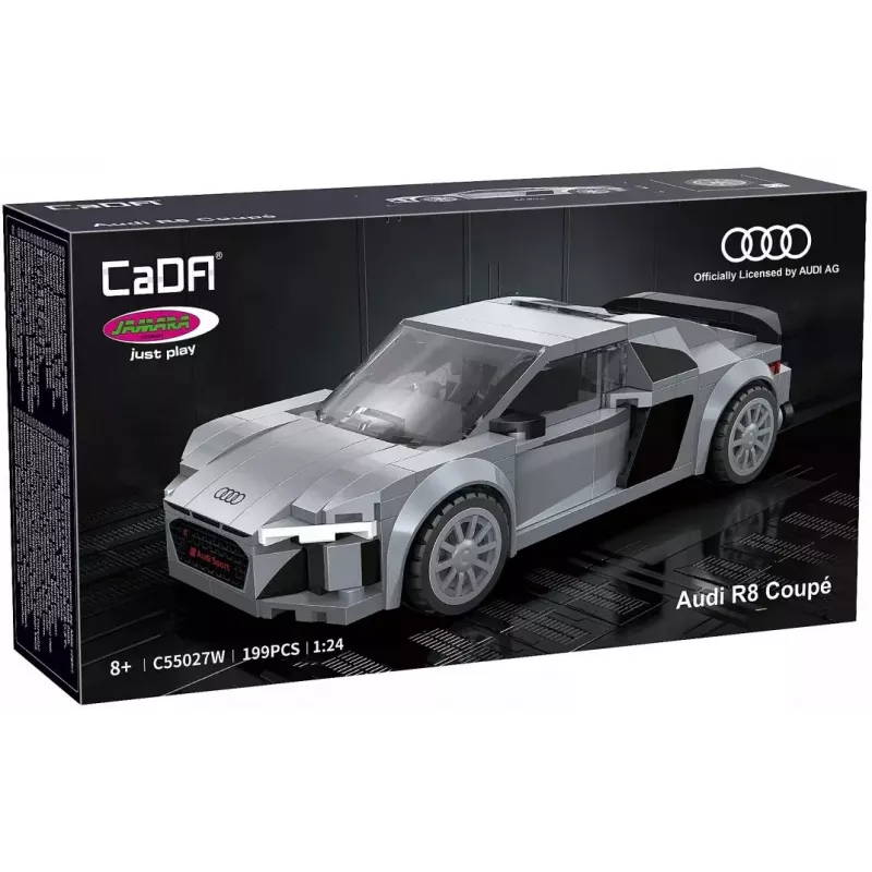 Jamara CaDA Audi R8 Coupé 1:24 Maßstab Bauklötze-Set – 272 Teile, Grau, ab 8 Jahren