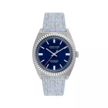 JASON HYDE MAN JH10004 Analog-Quarzuhr 40mm schwarzes Zifferblatt echtes Lederarmband