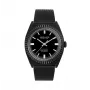 JASON HYDE MAN JH10009 40mm Edelstahl Quarzuhr Schwarzes Zifferblatt Lederarmband