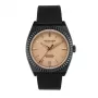 JASON HYDE MAN JH10026 40mm Edelstahl Uhr mit schwarzem Zifferblatt und recyceltem Lederarmband