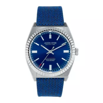 JASON HYDE MAN JH10030 40mm Quarzuhr Schwarzes Zifferblatt Schwarzes Stoffarmband