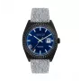 JASON HYDE MAN JH30006 40mm Quarz Analog Uhr Blaues Zifferblatt Blaues Stoffarmband