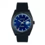 JASON HYDE MAN JH30008 40mm Quarz Analoguhr Schwarzes Zifferblatt Lederarmband