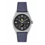 JASON HYDE MAN JH41001 Analog-Quarzuhr 40mm Edelstahlgehäuse blaues Zifferblatt braunes Lederarmband