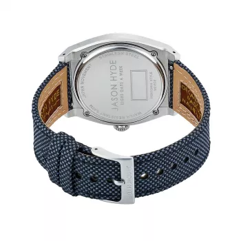 JASON HYDE Herrenuhr JH41000 40mm Quarz Analog Edelstahl Leder Schwarz