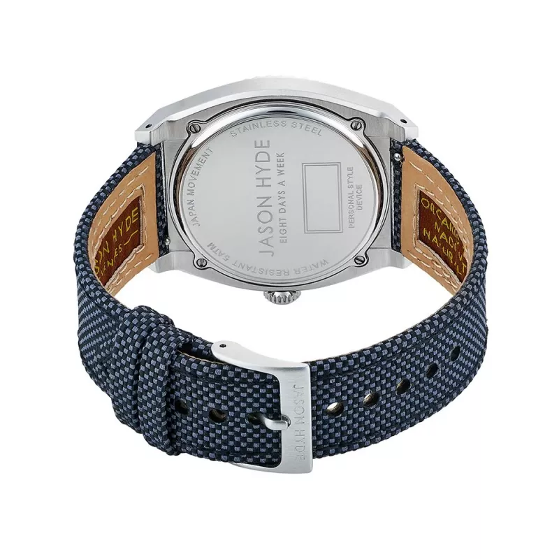 JASON HYDE Herrenuhr JH41000 40mm Quarz Analog Edelstahl Leder Schwarz