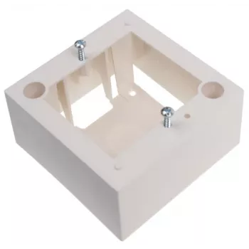 JAVEL Aufputz-Einzelbox für 2 Module M45, 1M, 45x45, Weiß