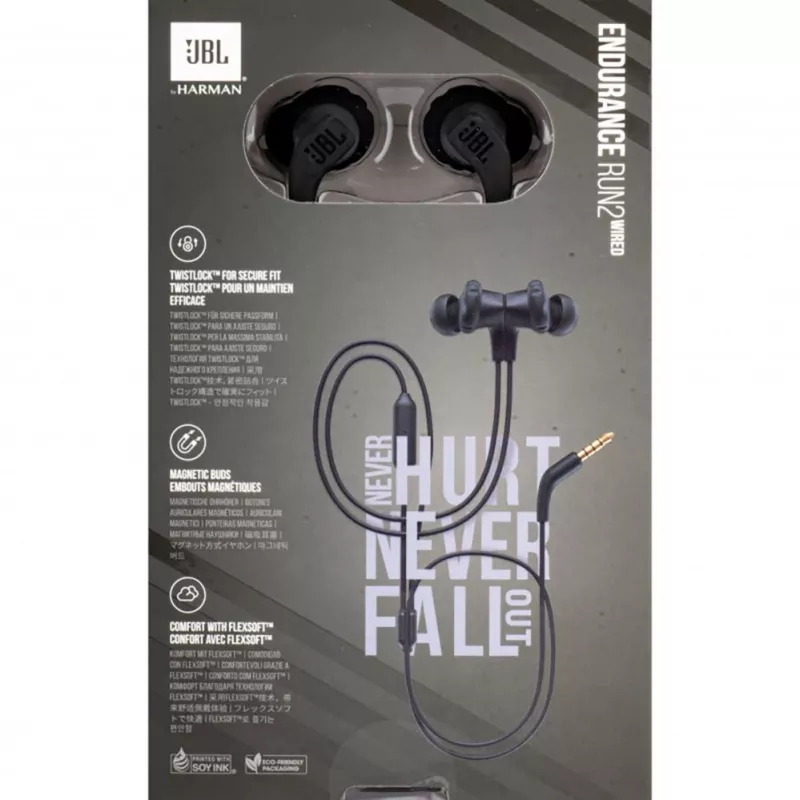 JBL Endurance Run 2 Kabelgebundene Kopfhörer wasserdicht - Schwarz